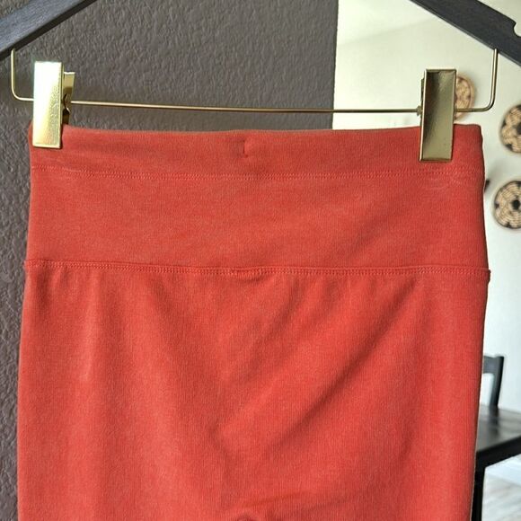 NWOT Free People High Rise Leggings Orange Peach Drawstring M/L Gym Activewear - Picture 6 of 15